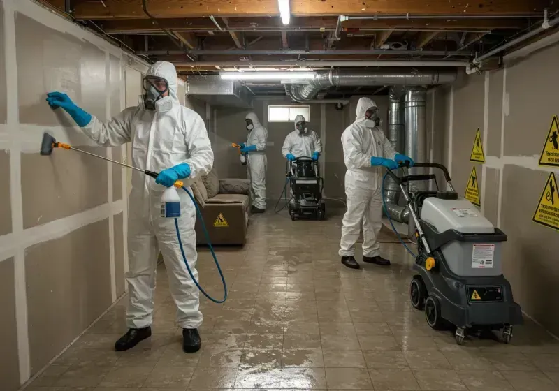 Basement Moisture Removal and Structural Drying process in Granite, UT